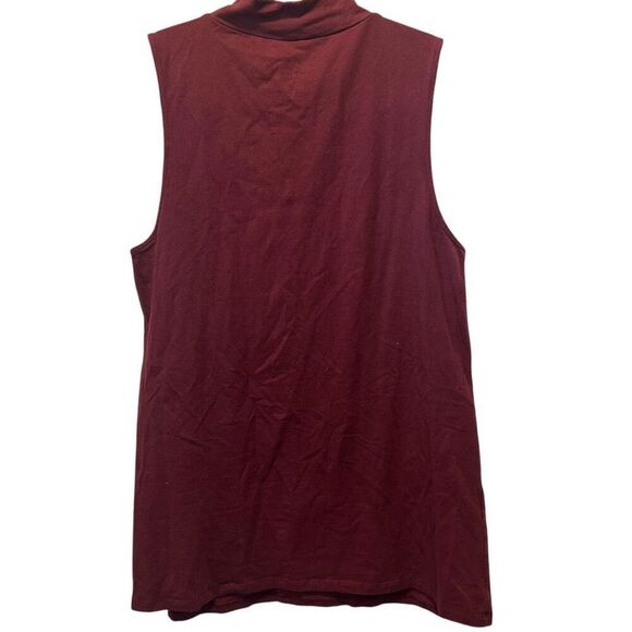 Torrid Mock Neck Sleeveless Cotton Blend Stretch Foxy Tank Top Red Size 2 - Picture 5 of 5